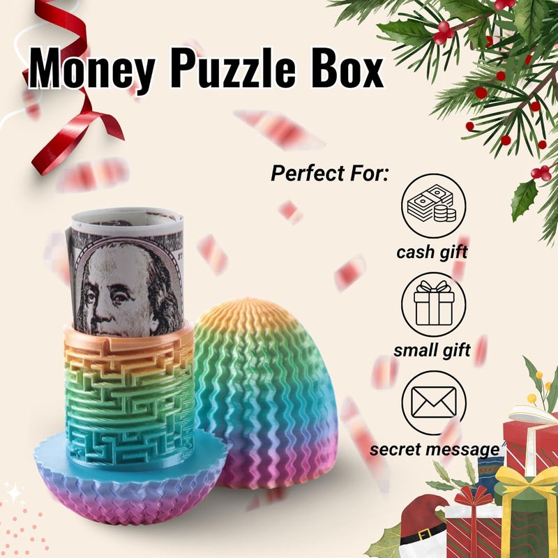 Galapopo Mystery Egg Puzzle Box, Money Puzzle Box for Cash Gift, Birthday Wedding Easter Xmas Holiday Celebration Money Gift Ideas, Brain Teaser Puzzle Toy for Adults Kids Teens - Image 3